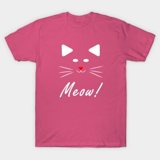 Cute cat white design T-Shirt